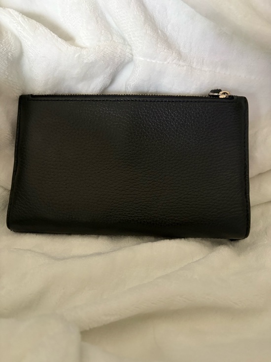 Kate Spade Leila Black Pebbled Leather Medium Universal Phone Wristlet Wallet - Picture 2 of 15